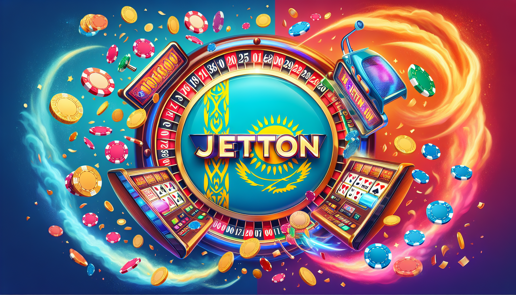 Логотип JetTon казино на темном фоне